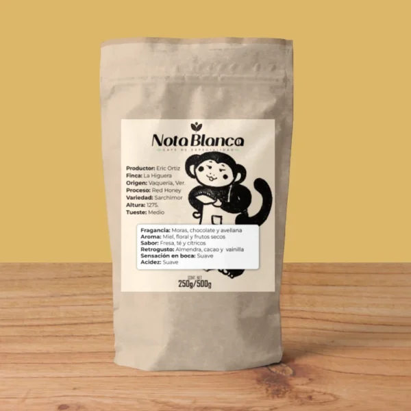 Red Honey Bolsa de café Red Honey Nota Blanca